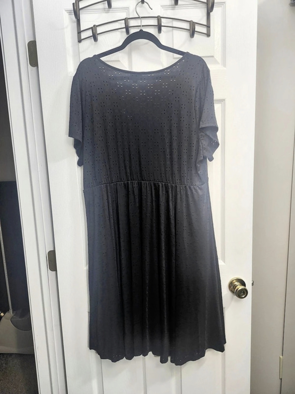 Torrid Fall Wrap Dress Trio — Teal, Olive & Black, Size 3X; 1 NWT; 2 NWOT - Picture 4 of 11